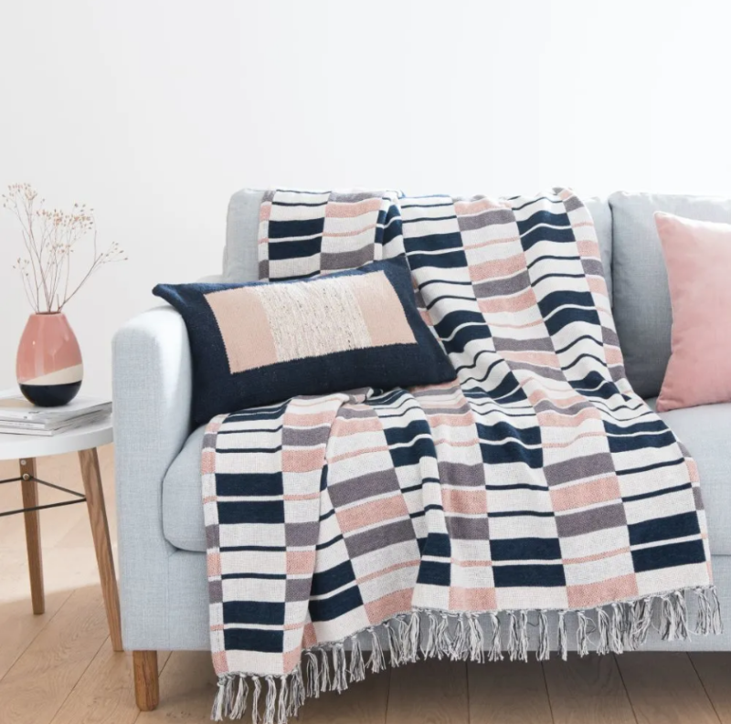 plaid cocooning pastel maisons du monde